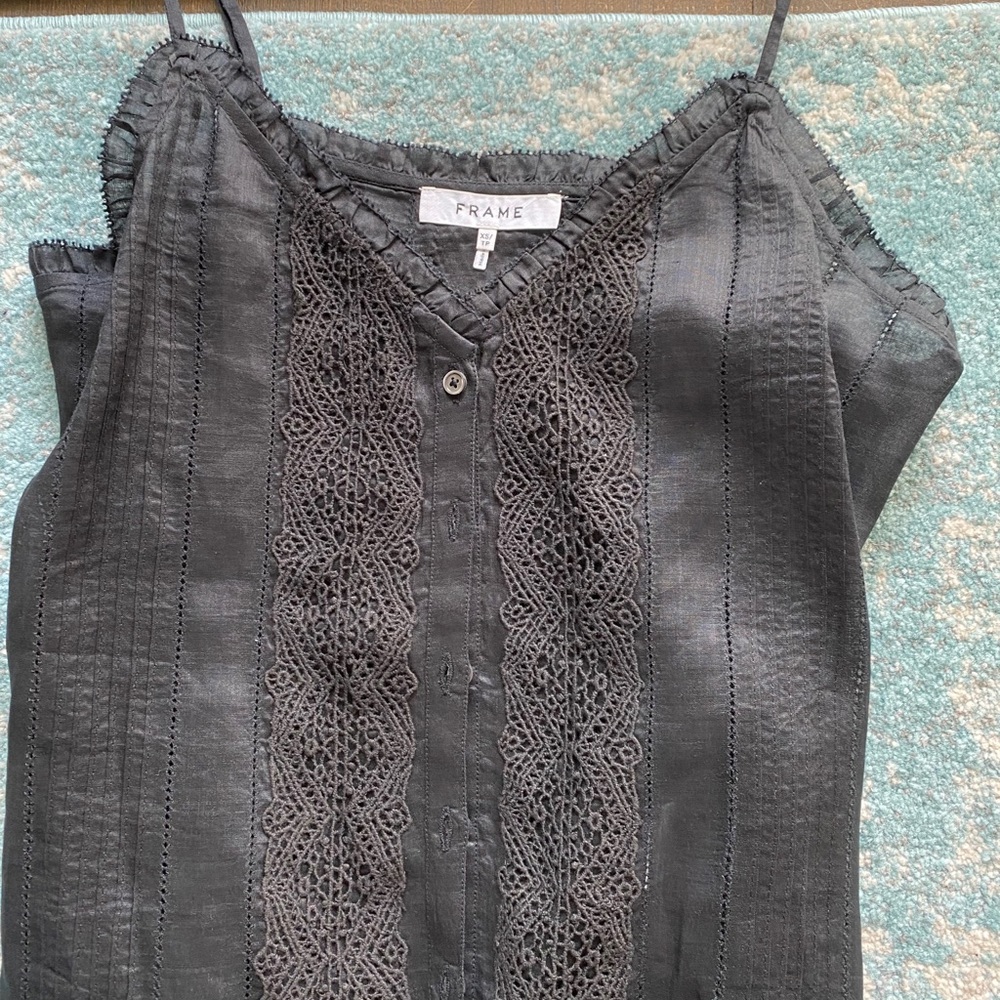 Frame Black Button-Front Cami - image 2